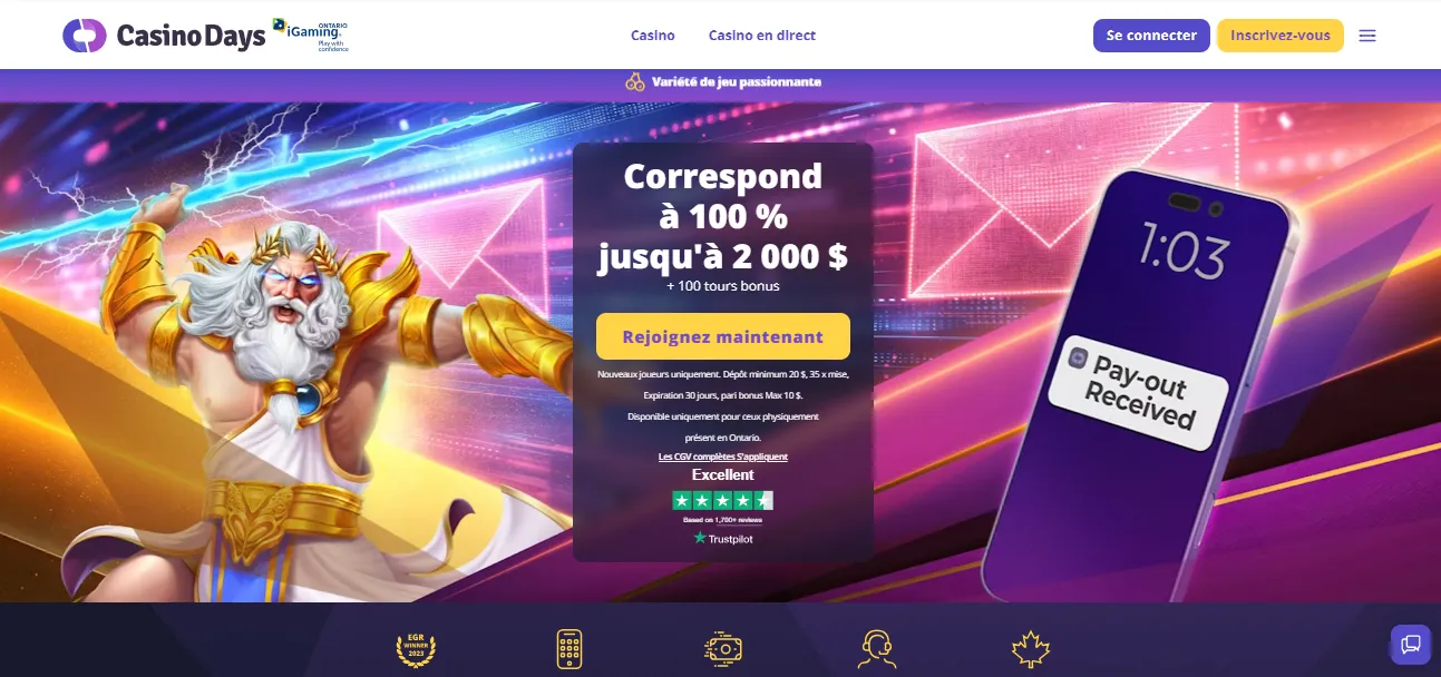 Les meilleurs jeux de casino en ligne pour les joueurs canadiens